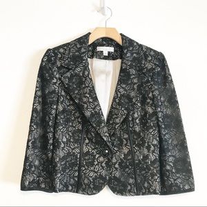 Caslon lace overlay blazer